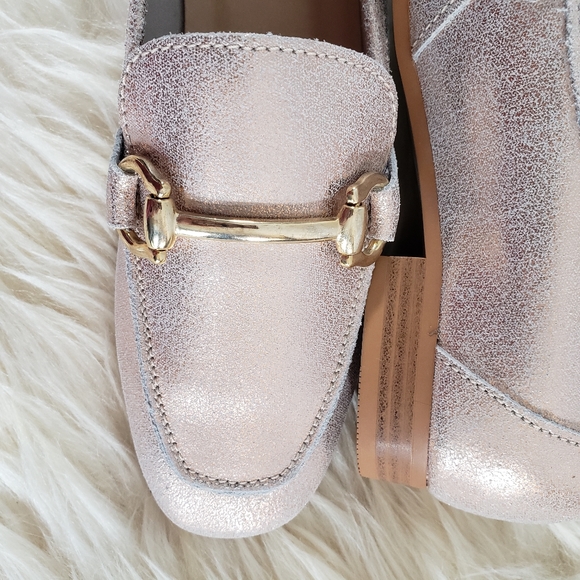 NWOB Pazolini Made In Italy Metalic Slip On Loafers Women's Size 36 EU /5.5-6US - Picture 4 of 7